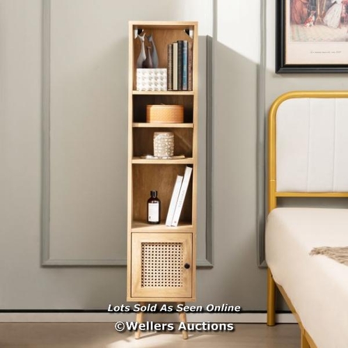 9077 - NATURAL RATTAN STORAGE CABINET