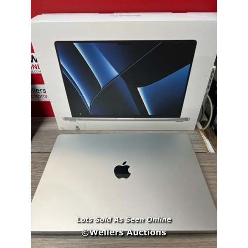 9305 - APPLE MACBOOK PRO, APPLE M2 PRO CHIP 12-CORE CPU, 19-CORE GPU, 16GB RAM, 512GB SSD, 16 INCH IN SILVE... 