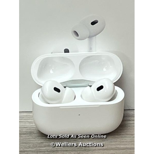 9307 - APPLE AIRPODS PRO (2ND GENERATION)(USB-C), MTJV3ZM/A / POWERS UP & CONNECTS VIA BLUETOOTH WITH SOUND... 