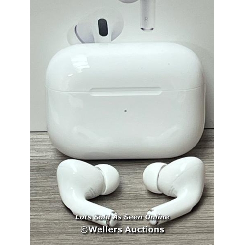 9307 - APPLE AIRPODS PRO (2ND GENERATION)(USB-C), MTJV3ZM/A / POWERS UP & CONNECTS VIA BLUETOOTH WITH SOUND... 