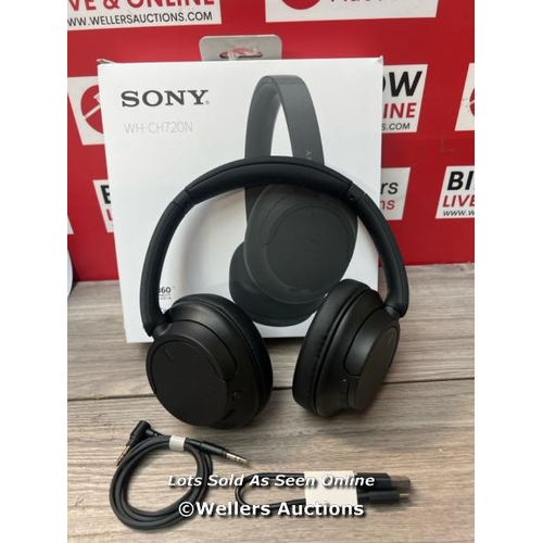 9312 - SONY WHCH720NB NOISE CANCELLING OVEREAR HEADPHONES / POWERS UP & CONNECTS VIA BLUETOOTH WITH SOUND /... 