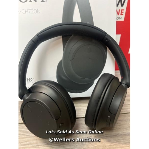 9312 - SONY WHCH720NB NOISE CANCELLING OVEREAR HEADPHONES / POWERS UP & CONNECTS VIA BLUETOOTH WITH SOUND /... 