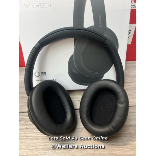 9312 - SONY WHCH720NB NOISE CANCELLING OVEREAR HEADPHONES / POWERS UP & CONNECTS VIA BLUETOOTH WITH SOUND /... 