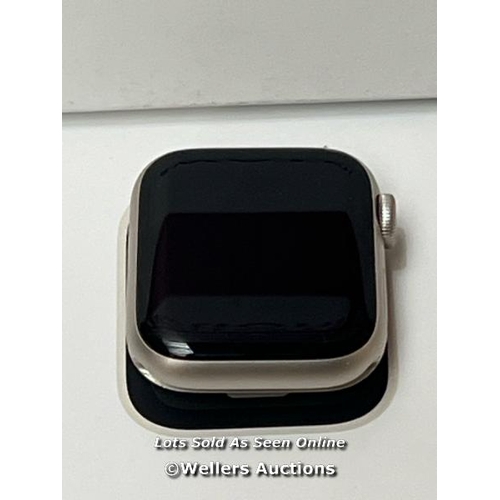 9314 - APPLE WATCH SE 40 GPS S/M MR9U3QA/A, STARLIGHT ALUMINUM / POWERS UP & CONNECTS TO IPHONE / ICLOUD UN... 