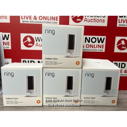 9318 - RING WIRED INDOOR CAMERA FOUR PACK / APPEARS NEW OPEN BOX / G78