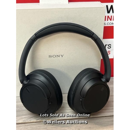 9327 - SONY WHCH720NB NOISE CANCELLING OVEREAR HEADPHONES / POWERS UP & CONNECTS VIA BLUETOOTH WITH SOUND /... 