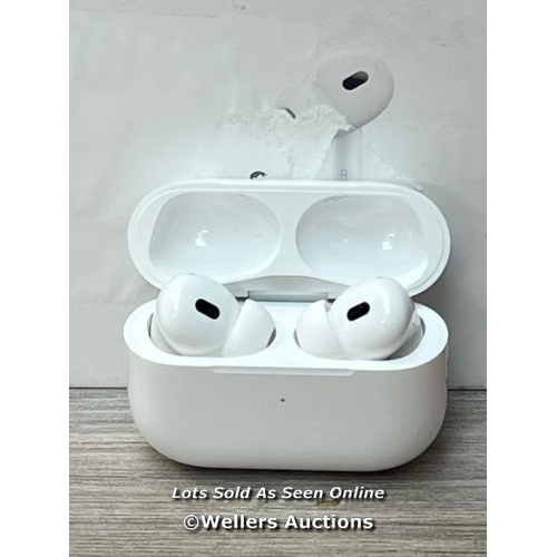 9335 - APPLE AIRPODS PRO (2ND GENERATION)(USB-C), MTJV3ZM/A / POWERS UP & CONNECTS VIA BLUETOOTH WITH SOUND... 