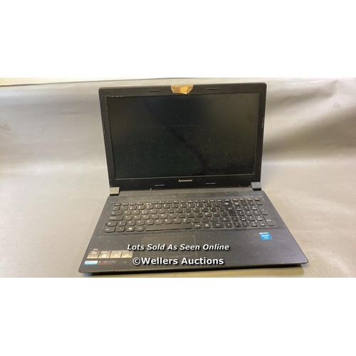 9508 - LENOVO B50 / 8GB RAM / HD REMOVED / INTEL PENTIUM PROCESSOR / SN: CB34643357 - DOES NOT POWER ON