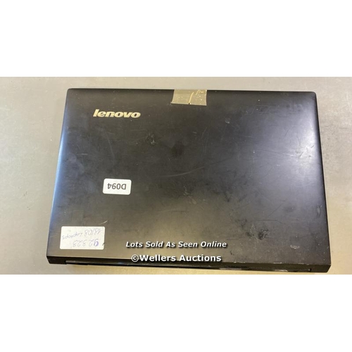 9508 - LENOVO B50 / 8GB RAM / HD REMOVED / INTEL PENTIUM PROCESSOR / SN: CB34643357 - DOES NOT POWER ON