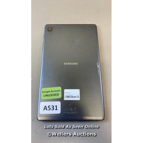 9536 - SAMSUNG GALAXY TAB A7 LITE 8.7'' (2021) / WI-FI / SM-T220 / SN: R9PTB1LD6VF / GOOGLE ACCOUNT UNLOCKE... 