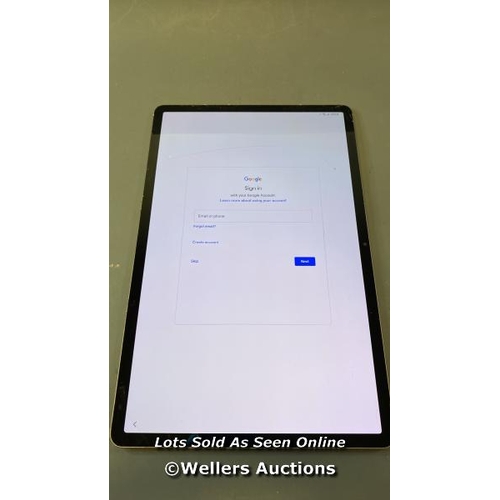 9544 - SAMSUNG GALAXY TAB S7+ / SM-T976B / SN: R52R80QL0ZA / GOOGLE ACCOUNT UNLOCKED / POWERS UP & RESTORED... 