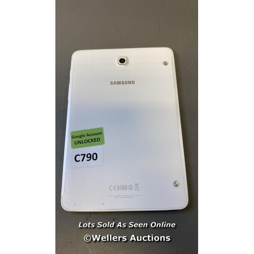 9551 - SAMSUNG GALAXY TAB S2 8.0'' / WI-FI / SM-T710 / SN: R52H505NDCK / GOOGLE ACCOUNT UNLOCKED / POWERS U... 