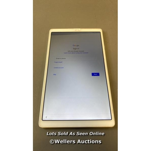 9555 - SAMSUNG GALAXY TAB A7 LITE / SM-T225N / SN: R9PR50MQT2Z / GOOGLE ACCOUNT UNLOCKED / POWERS UP & REST... 