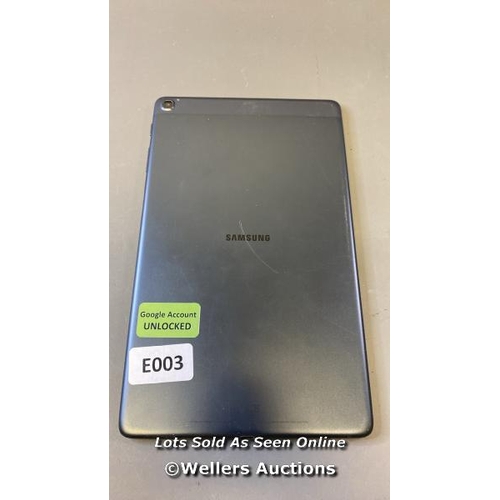 9565 - SAMSUNG GALAXY TAB A 10.1'' (2019) / WI-FI / SM-T510 / SN: R52M70NQL7M / GOOGLE ACCOUNT UNLOCKED / P... 