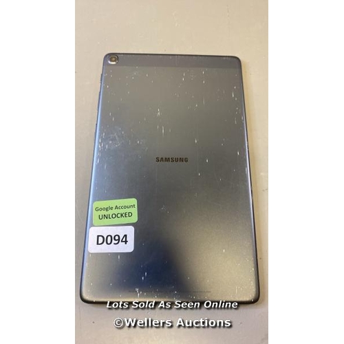 9570 - SAMSUNG GALAXY TAB A 10.1'' (2019) / WI-FI / SM-T510 / SN: R52M50FYTTF / GOOGLE ACCOUNT UNLOCKED / P... 