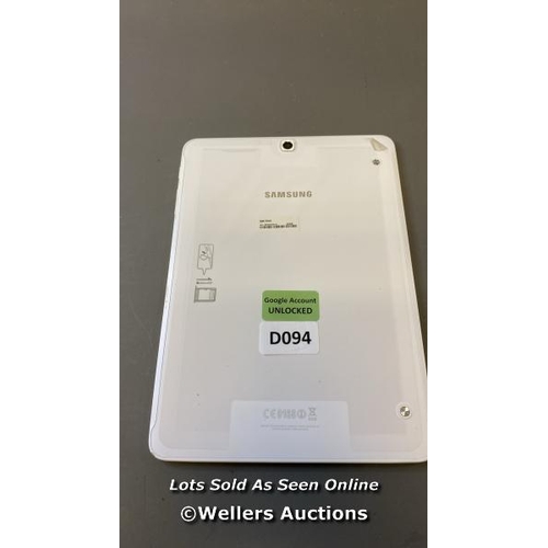 9571 - SAMSUNG GALAXY TAB S2 / WI-FI / SM-T810 / SN: RF2GA050G1E / GOOGLE ACCOUNT UNLOCKED / POWERS UP & RE... 