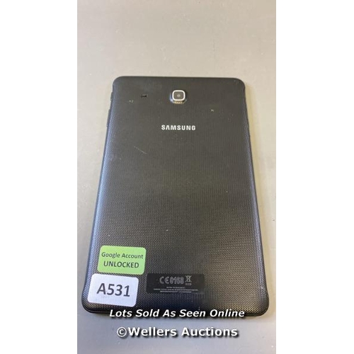 9575 - SAMSUNG GALAXY TAB E 9.6'' / WI-FI / 4G / SM-T561 / SN: R52K80ZE8RR / GOOGLE ACCOUNT UNLOCKED / POWE... 