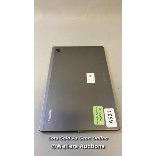 9578 - SAMSUNG GALAXY TAB A8 10.5'' (2021) / WI-FI / 4G / SM-X205 / IMEI: 353289767652599 / GOOGLE ACCOUNT ... 