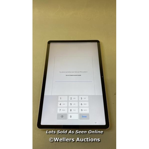 9585 - SAMSUNG GALAXY TAB S7 / SM-T875N / IMEI: 356167110946651 / GOOGLE ACCOUNT LOCKED / POWERS UP & RESTO... 