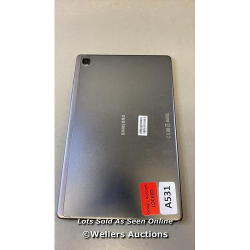 9589 - SAMSUNG GALAXY TAB A7 10.4'' / WI-FI / 4G / SM-T505 / SN: R9TRA0D5EXM / GOOGLE ACCOUNT LOCKED / POWE... 