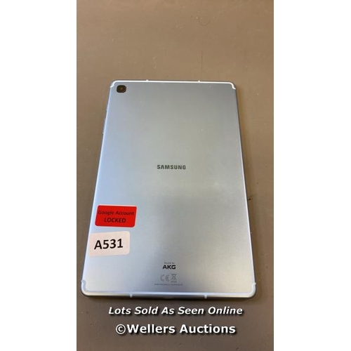 9590 - SAMSUNG GALAXY TAB S6 LITE / SN: R52NA0E2Y2A / GOOGLE ACCOUNT LOCKED / POWERS UP & RESTORED TO FACTO... 