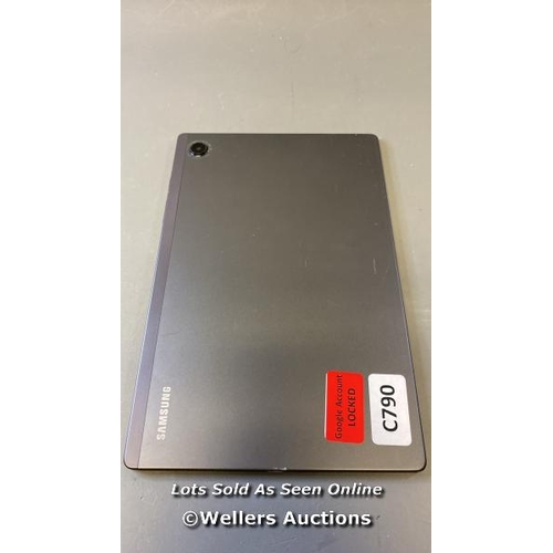 9602 - SAMSUNG GALAXY TAB A8 ,SN: R9PT20JQMGJ / GOOGLE ACCOUNT LOCKED / POWERS UP & RESTORED TO FACTORY DEF... 