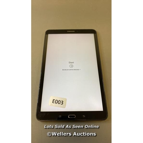 9603 - SAMSUNG GALAXY TAB A 10.1'' (2016) / WI-FI / SM-T580 / SN: R52JB1PNBGM / GOOGLE ACCOUNT LOCKED / POW... 