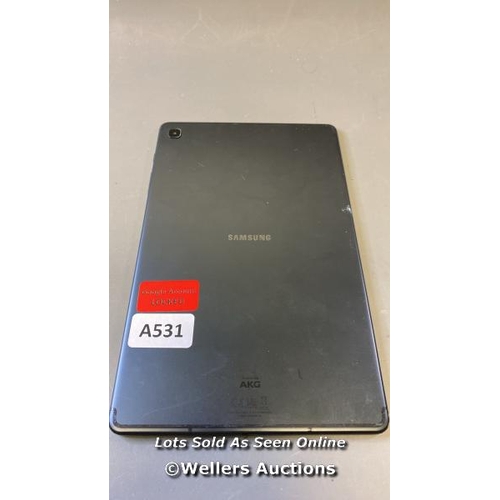 9605 - SAMSUNG GALAXY TAB S6 LITE / SN: R52TB09PPFV / GOOGLE ACCOUNT LOCKED / POWERS UP & RESTORED TO FACTO... 