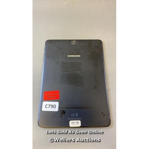 9606 - SAMSUNG GALAXY TAB S2 9.7'' / WI-FI / SM-T813 / SN: R52JB1XZT7R / GOOGLE ACCOUNT LOCKED / POWERS UP ... 