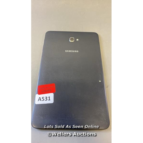 9609 - SAMSUNG GALAXY TAB A 10.1'' (2016) / WI-FI / 4G / SM-T585 / SN: R52K80SE08M / GOOGLE ACCOUNT LOCKED ... 