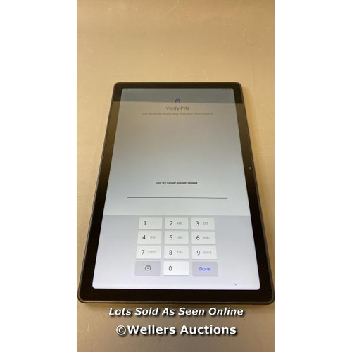 9613 - SAMSUNG GALAXY TAB A7 / SN: R9R60KB1QJ / GOOGLE ACCOUNT LOCKED / POWERS UP & RESTORED TO FACTORY DEF... 