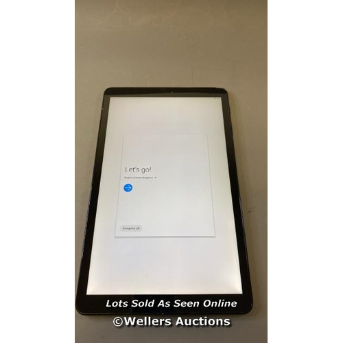 9614 - SAMSUNG GALAXY TAB A / SM-T595 / SN: R52M80E3TEM / GOOGLE ACCOUNT LOCKED / POWERS UP & RESTORED TO F... 