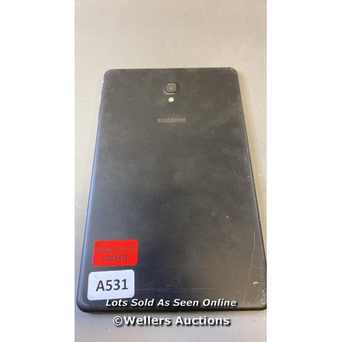 9614 - SAMSUNG GALAXY TAB A / SM-T595 / SN: R52M80E3TEM / GOOGLE ACCOUNT LOCKED / POWERS UP & RESTORED TO F... 