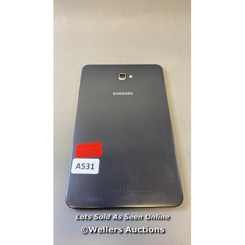 9632 - SAMSUNG GALAXY TAB A 10.1'' (2016) / WI-FI / SM-T580 / SN: R52M20ED5JD / GOOGLE ACCOUNT LOCKED / POW... 