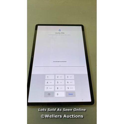 9643 - SAMSUNG GALAXY TAB S7+ / SM-T976B / SN: R52N80KHEXZ / GOOGLE ACCOUNT LOCKED / POWERS UP & RESTORED T... 