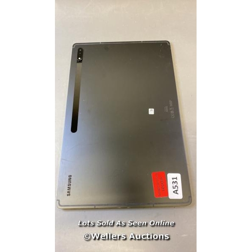 9646 - SAMSUNG GALAXY TAB S8 ULTRA / SM-X900 / 128GB / SN: R52W10CNG4F / GOOGLE ACCOUNT LOCKED / POWERS UP ... 