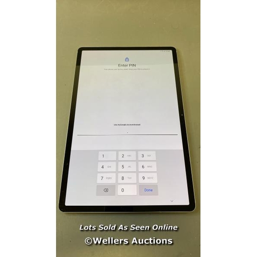 9649 - SAMSUNG GALAXY TAB S7+ 5G / IMEI: 356412111028319 / GOOGLE ACCOUNT LOCKED / POWERS UP & RESTORED TO ... 