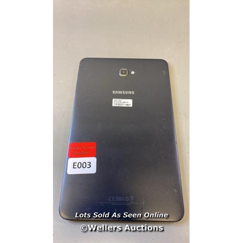 9651 - SAMSUNG GALAXY TAB A 10.1'' (2016) / WI-FI / 4G / SM-T585 / SN: R52J509HDQP / GOOGLE ACCOUNT LOCKED ... 