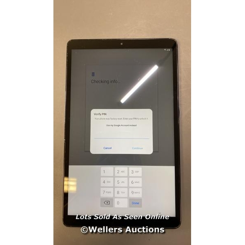 9660 - SAMSUNG GALAXY TAB A 10.1'' (2019) / WI-FI / 4G / SM-T515 / SN: R52N50H8M9F / GOOGLE ACCOUNT LOCKED ... 