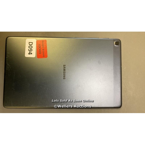 9660 - SAMSUNG GALAXY TAB A 10.1'' (2019) / WI-FI / 4G / SM-T515 / SN: R52N50H8M9F / GOOGLE ACCOUNT LOCKED ... 