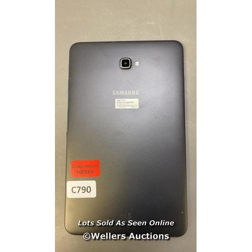 9663 - SAMSUNG GALAXY TAB A 10.1'' (2016) / WI-FI / 4G / SM-T585 / SN: R52K2306VW9V / GOOGLE ACCOUNT LOCKED... 