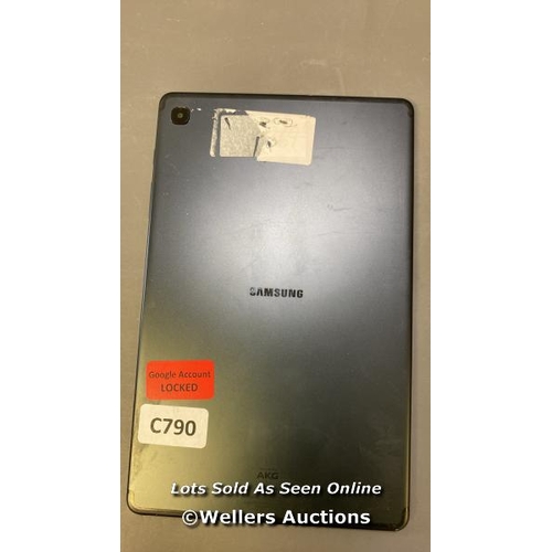 9672 - SAMSUNG GALAXY TAB S6 LITE / SN: R52TB09PPVB / GOOGLE ACCOUNT LOCKED / POWERS UP & RESTORED TO FACTO... 