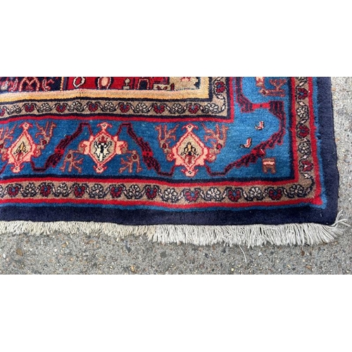 12 - A VINTAGE RUG, DAMAGED - SEE IMAGES, 325 X 212CM / 7655319 / C2