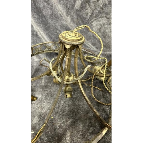 21 - VINTAGE METAL CEILING LIGHT, 45CM DIAMETER, AS FOUND / 7655304 / T8