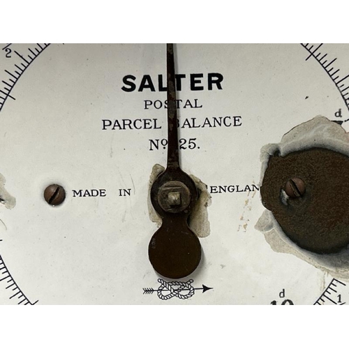 26 - VINTAGE SALTER PARCEL BALANCE POSTAL SCALES NO. 25, 27CM HIGH / 7655308 / T7