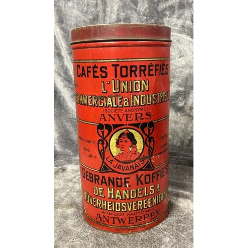 28 - LARGE VINTAGE COFFEE TIN 