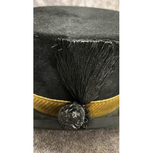 32 - HARRODS FINE FUR FELT TOP HAT, SIZE 7 1/4 L / T7