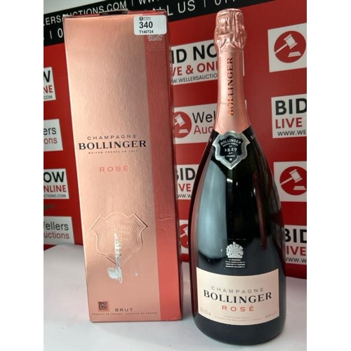 340 - BOLLINGER ROSE NV MAGNUM (1.5 LTR) IN GIFT BOX / APPEARS NEW / RRP �147.00 / H71