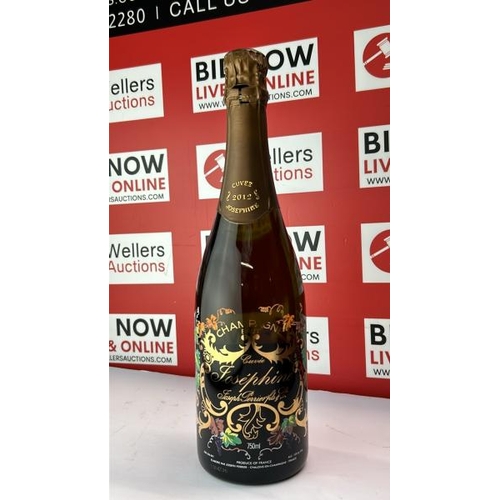 341 - 2008 JOSEPH PERRIER CUVEE JOSEPHINE BRUT WITH ONE CHAMPAGNE FLUTE / PLEASE SEE IMAGES  / H71