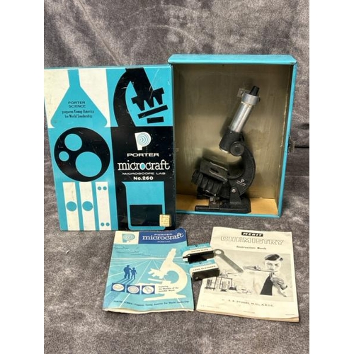 35 - VINTAGE 1960 PORTER CHILDREN'S MICROSCOPE MODEL NO. 260 / T10